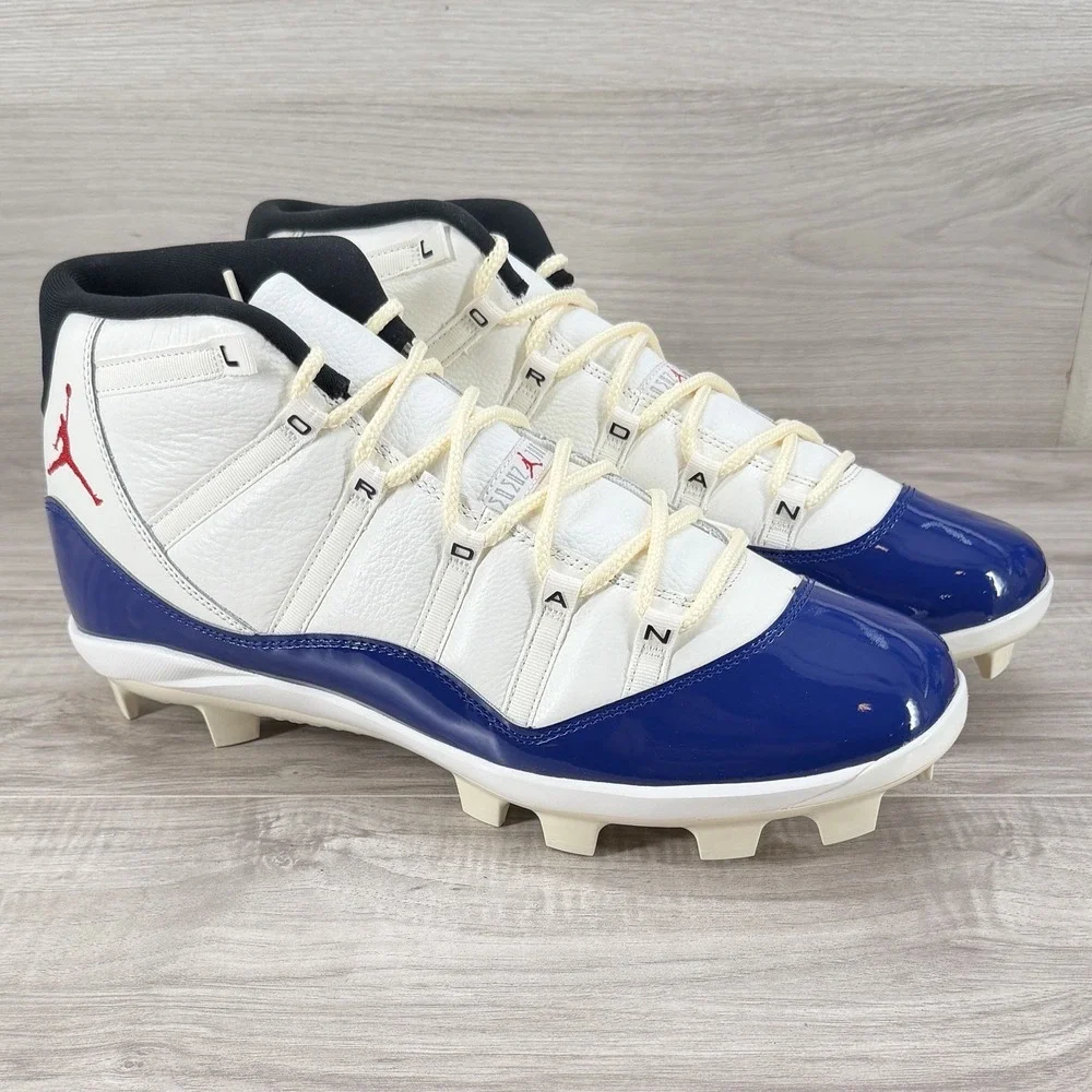 Jordan 11 Retro MCS Rare Air Baseball Cleats Sail Royal Mens Size 15 HM7326-100